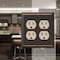 Amerelle Wall Plate, Number of Gangs: 2 gang Stamped Steel, Aged Bronze Finish, Brown 163DDDB - alternate 3